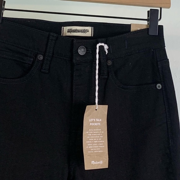 NWT Madewell 9” Mid Rise Skinny Jeans In ISKO Stay Black - Picture 7 of 7
